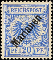 20 Pf. Diagonalaufdruck Tadellos Ungebraucht Mit Nur Hauch Einer Falzspur, Dopp. Gepr. Bothe BPP, Mi. 220.-,... - Marianen