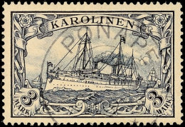 3 Mark Kaiseryacht Tadellos Gestempelt, Gepr. Jäschke-Lantelme BPP, Mi. 170.-, Katalog: 18 O3 Mark... - Caroline Islands
