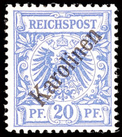 20 Pfg Diagonalaufdruck Tadellos Postfrisch, Mi. 200.-, Katalog: 4I **20 Pfg Diagonal 	Overprint In Perfect... - Carolines