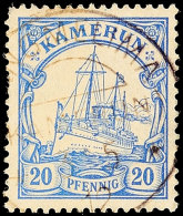 SANGMELIMA - Klar Auf 20 Pfg Kaiseryacht, Links Einige Zahnfehler, 120.-, Katalog: 10 OSANGMELIMA - Clear On 20... - Kamerun