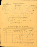 1913, Unfrankierte Frachtkarte - Aushilfsweise Als Briefkarte Verwendet, Abgeschlagen Ist Der... - German South West Africa