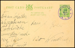 "WINDHUK R.L.S. 23.MAY.1917", Violetter Gummistempel Sehr Klar Auf Ganzsachenkarte 1/2 D. Mit Philat. Text Nach... - German South West Africa