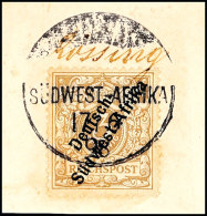 Rössing 17/6 98, Wanderstempel Auf 3 Pf., Mit Handschriftlich "Rössing", Selten!, Katalog: 1a... - German South West Africa