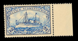 2 Mark Blau Tadellos Postfrisch Vom Rechten Bogenrand, Tiefst Gepr. Czimmek BPP, Mi. 150,-, Katalog: 21 **2... - Deutsch-Südwestafrika