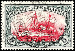 3 Pf. Bis 5 Mark Kaiseryacht Komplett Tadellos Gestempelt, Markwerte Gepr. Czimmek BPP, Mi. 360,-, Katalog: 11/23... - Deutsch-Südwestafrika