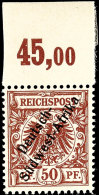 50 Pf. Krone/Adler Tadellos Postfrisch, Luxus, Unsigniert, Oberrand (Falz Im Rand), Mi. 750.-, Katalog: II **50... - German South West Africa