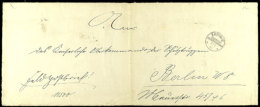 1905, Reichsdienstsache Im Großformat (1x Gefaltet) Aus KARBIB DSWA 7.1.. Und Briefstempel Des... - África Del Sudoeste Alemana