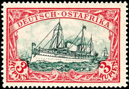 3 Rupien Kaiseryacht In Der Seltenen Type IIAIIa Tadellos Ungebraucht Mit Nur Geringfügiger Falzspur,... - África Oriental Alemana