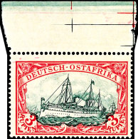 3 Rupien Kaiseryacht, Kriegsdruck Mit Abweichendem Mittelstück In Type II, Tadellos Postfrisch Und Noch... - German East Africa