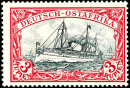 3 Rupien Kaiseryacht Ohne Wasserzeichen Tadellos Ungebraucht, Fotokurzbefund Ronald F. Steuer BPP: "einwandfrei",... - German East Africa