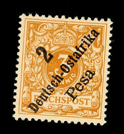 2 Pesa Auf 3 Pf. Hellockerbraun Tadellos Postfrisch, Mi. 120,-, Katalog: 6b **2 Pesa On 3 Pf. Pale Ochre-brown... - África Oriental Alemana