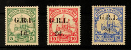 1 D. Auf 5 Pf. Bis 2 D Auf 20 Pf. Je Mit Aufdruck Type II Tadellos Postfrisch, Mi. 135,-, Katalog: 2II/4II **1... - Deutsch-Neuguinea