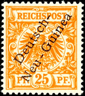 25 Pf. Dunkelorange Tadellos Postfrisch, Tiefst Gepr. Dr. Lantelme BPP, Mi. 130,-, Katalog: 5b **25 Pf. Dark... - Nuova Guinea Tedesca