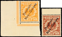 3 Pfg Bis 50 Pfg Krone/Adler Mit Bdr.-Aufdruck, Tadellos Postfrisch, Mi. 280.-, Katalog: 1/6 **3 Pfg Till 50... - German New Guinea