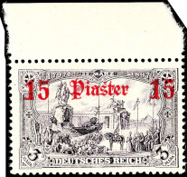 15 Piaster Auf 3 Mark Tadellos Postfrisch, Tiefst Gepr. Hollmann BPP, Mi. 220,-, Katalog: 34b **15 Piastre On 3... - Deutsche Post In Der Türkei