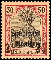 2 1/2 Piaster Auf 50 Pf. Mit Aufdruck "Specimen" Tadellos Ungebraucht Mit Erstfalz, Gepr. Hollmann BPP, Mi. 180.-,... - Turquie (bureaux)