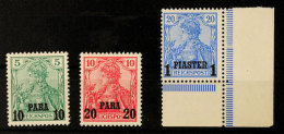 10 Para Auf 5 Pf. Bis 1 Piaster Auf 20 Pf. Je Mit Aufdruck Type II Tadellos Postfrisch, Mi. 182,-, Katalog:... - Turquie (bureaux)