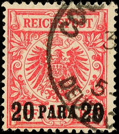 20 Para Auf 10 Pf. In A-Farbe Tadellos Gestempelt, Gepr. Hollmann BPP, Mi. 120,-, Katalog: 7a O20 Para On 10... - Turchia (uffici)