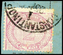 2 Mark Lebhaftgraulila Auf Postformularabschnitt Mit Stempel Von Const. 1, Gepr. Bothe BPP, Mi. 500.-, Katalog:... - Turquie (bureaux)