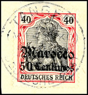 50 C Auf 40 Pf Auf N Mit Stempel "TANGER (MAROKKO) 29 8 12", "KK" Wertet Im Michel Doppelte Preise,... - Marruecos (oficinas)