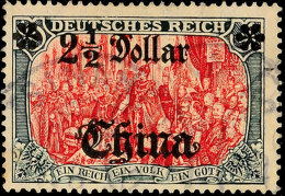 2 1/2 Dollar Auf 5 Mark In Angegebener Type Tadellos Gestempelt, Tiefst Gepr. Dr. Steuer VÖB, Mi. 130,-,... - Chine (bureaux)