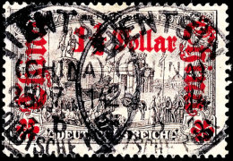 1 1/2 Dollar Auf 3 Mark Tadellos Gestempelt, Mi. 150,-, Katalog: 46IAa O1 + Dollar On 3 Mark Neat Cancelled,... - Chine (bureaux)