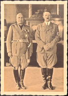 1942, Adolf Hitler Und Duce Benito Mussolini Auf S/w Fotokarte, Verlag Photo Hoffmann/München, Frankiert Mit... - Sonstige & Ohne Zuordnung