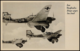 1940, (ca.), Unsere Luftwaffe, Drei Sturzkampfbomber Fliegen Gegen Den Feind, S/w Fotokarte Nr. 783,... - Autres & Non Classés