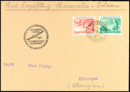 LIECHTENSTEIN 1946, Segelflug-Brief "ERSTE LICHTENSTEINISCHE SEGELFLUGPOST 1946 MASESCHA-SCHAAN" Mit 20 U. 50 Rp.... - Altri & Non Classificati