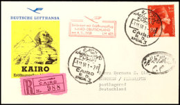 ÄGYPTEN 1958, Lufthansa Erstflug KAIRO-FRANKFURT/M., Schöner Schmuckbrief Per Einschreiben  BFEgypt... - Sonstige & Ohne Zuordnung