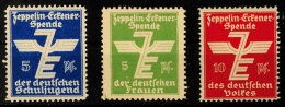 1925, Zeppelin Eckener-Spendenvignette 5 Pf. Grün "der Deutschen Frauen" (selten!), 5 Pf. Blau "der Deutschen... - Sonstige & Ohne Zuordnung