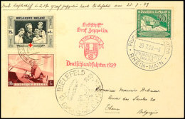 Belgien: 1939, Fahrt Nach Bielefeld, Karte Mit Belgisch/deutscher Mischfrankatur Nach Belgien Adressiert, Alle... - Otros & Sin Clasificación