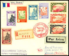 Niger: 1935, 3. Südamerikafahrt Mit Flugbestätigungsstempel "b", R-Brief Aus AGADEZ 8.MAI. Mit Bunter... - Otros & Sin Clasificación
