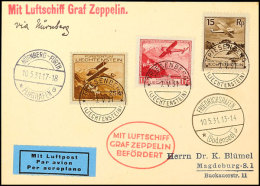 Liechtenstein: 1931, Fahrt Nach Nürnberg, Auflieferung Friedrichshafen, Karte Aus TRIESTENBERG 7.V. Mit... - Altri & Non Classificati