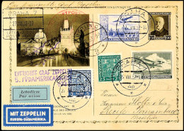 Tschechoslowakei: 1932, 5. Südamerikafahrt, Anschlussflug Berlin Bis Recife, Bildpost-Ganzsachenkarte Mit... - Autres & Non Classés