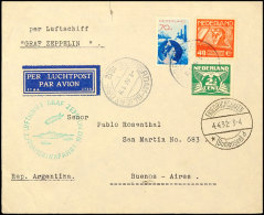 Niederlande: 1932, 2. Südamerikafahrt, Auflieferung Friedrichshafen Bis Argentinien Mit Ankunftsstempel, Brief... - Autres & Non Classés