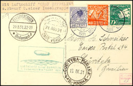 Niederlande: 1931, 1. Südamerikafahrt Bis Kap Verde, Fotokarte Mit U. A. 2 Luftpostmarken Aus AMSTERDAM CENTR.... - Autres & Non Classés