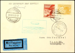 Österreich: 1931, 1. Südamerikafahrt Mit Abwurf Kap Verde, Karte Mit U. A. 3 S. Flugpost Aus WIEN... - Otros & Sin Clasificación