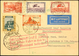 Saarland: 1930, Fahrt In Das Befreite Rheinland, Abwurf Koblenz, Karte Mit Bunter Frankatur Aus SAARBRÜCKEN... - Autres & Non Classés