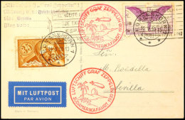 Schweiz: 1930, Südamerikafahrt Bis Sevilla, Fotokarte Mit Flugpostmarken Aus ROMANSHORN 16.V. Mit Allen... - Otros & Sin Clasificación