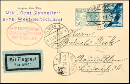 Österreich: 1930, Landungsfahrt Nach Bonn, Fotokarte Mit Beidseitiger Frankatur Aus WIEN 19.IV. Nach Bonn Mit... - Autres & Non Classés