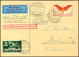 Schweiz: 1929, Hollandfahrt, Karte Aus ROMANSHORN 11.X.29 Mit Flugpostmarken Via Friedrichshafen Nach Berlin,... - Autres & Non Classés
