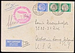1936, 7. Nordamerikafahrt LZ 129, Ab Bismark (Prov. Sachsen) Beförderter, Mit Hindenburg-Marken Frankierter... - Autres & Non Classés