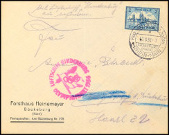 1936, Olympiafahrt, Brief Mit 2 Mk Alt-Köln MiNr. 365 Nach Bückeburg, Kuvert Senkr. Faltspur, Katalog:... - Autres & Non Classés