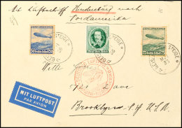 1936, 1.NAF Luftschiff Hindenburg, Brief Mit Zeppelin 50 Und 75 Pf. Mit Neb.frank. Nr. 608, Auflieferung Frankfurt... - Otros & Sin Clasificación