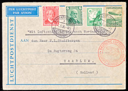 1936, 1. Nordamerikafahrt LZ 129, Auflieferung Frankfurt/M., Hübsch Frankierter Brief über USA Nach... - Otros & Sin Clasificación