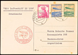 1936, 1. Südamerikafahrt LZ 129, Postkarte Mit U.a. 40 Pfg Nothilfe-Trachten Nach Buenos Aires (alter Ausruf... - Otros & Sin Clasificación