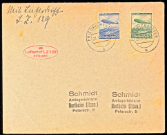 1936, 1. Postfahrt LZ 129, Auflieferung Friedrichshafen, Brief Mit Beiden Zeppelin-Marken Nach Northeim, Kleine... - Otros & Sin Clasificación