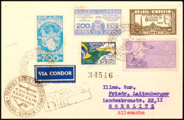 1936, 6. SAF, Bordpost 9.6.36, Mit 25 Pfg Steinadler Sowie 50 U. 75 Pfg Zeppelin-Sondermarken Frankierter Brief... - Otros & Sin Clasificación