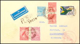 1933, 4. SAF, Brasilianische Post Ohne Brasil. BSt, Grüner Sonderankunftsstempel Von Friedrichshafen,... - Autres & Non Classés